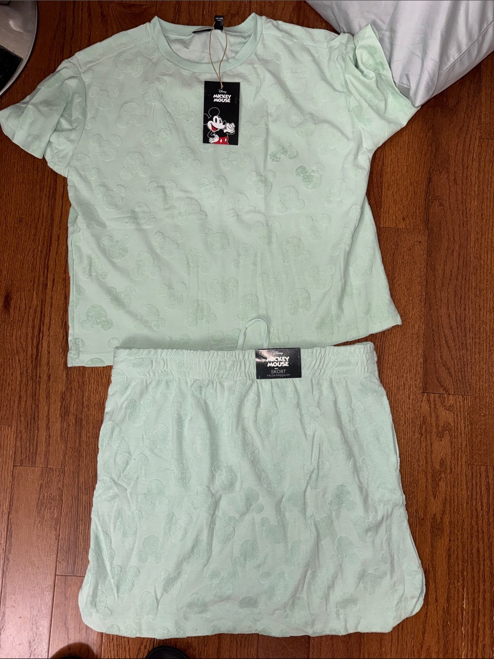 Disney Mint Green Mickey Mouse Skirt Set